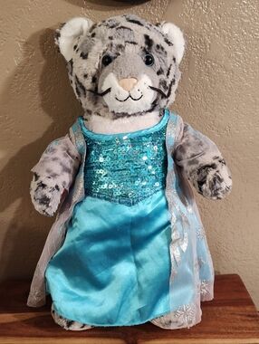 Build-A-Bear Snow Leopard in Elsa Dress